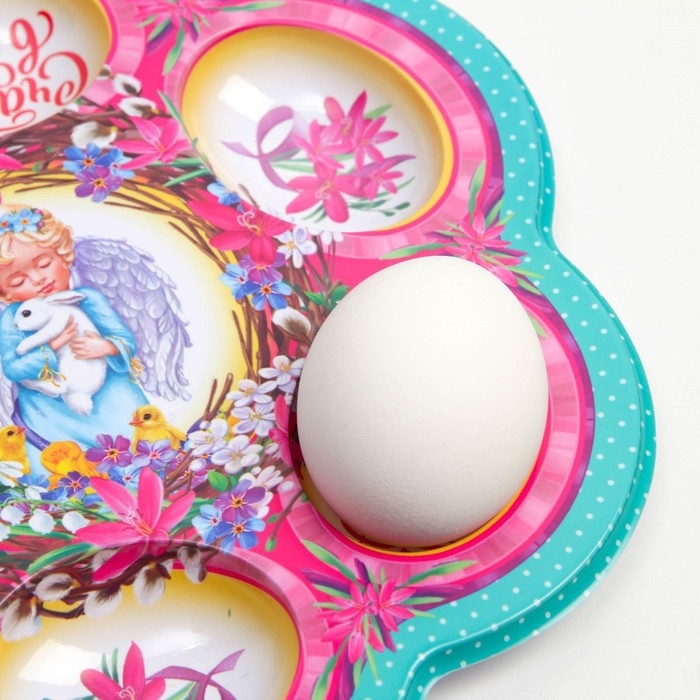 Пасхальная подставка на 6 яиц &laquo;Ангел&raquo; на пасху, 21,5 х 19.9 см.