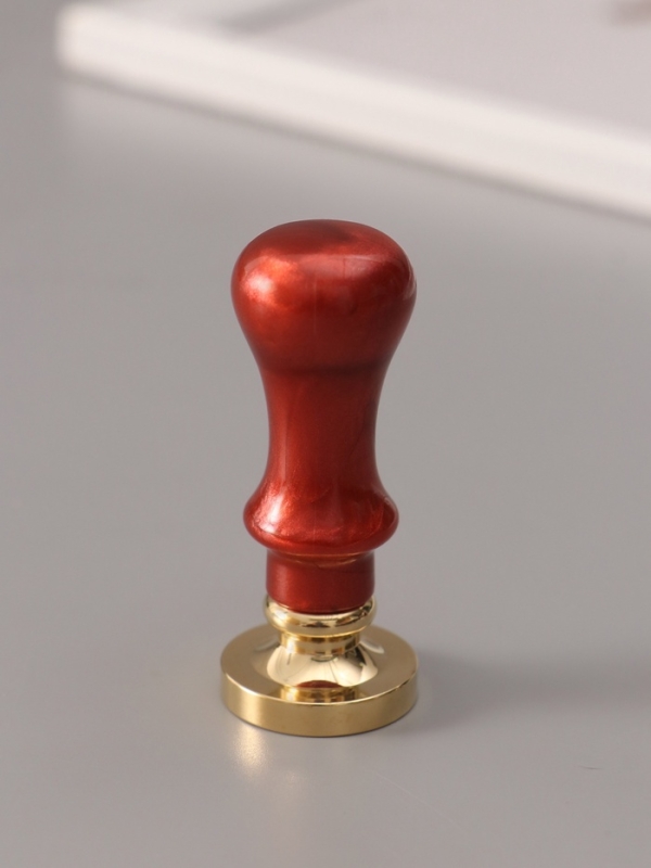 Печать для сургуча с пластиковой ручкой "Венок с буквой R" 2,5х2,5х6,3 см