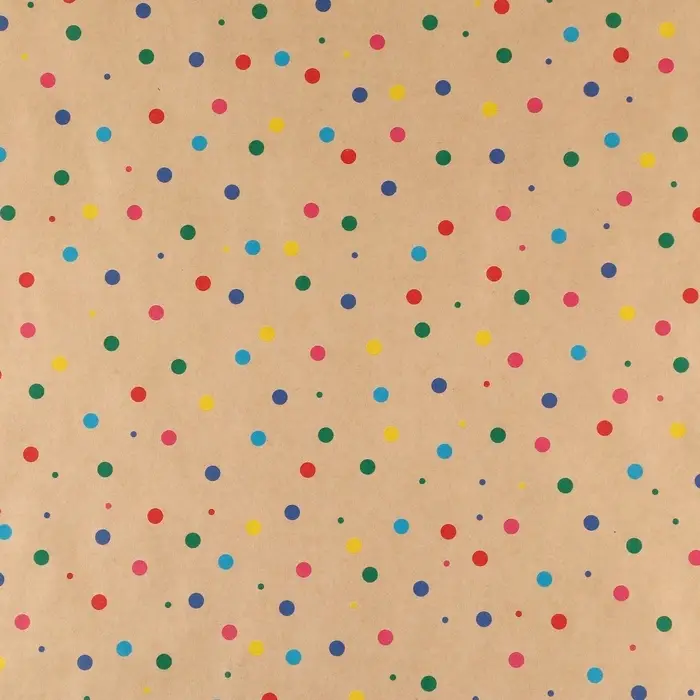 Бумага упаковочная крафтовая &laquo;Конфетти&raquo;, 70 х 100 см