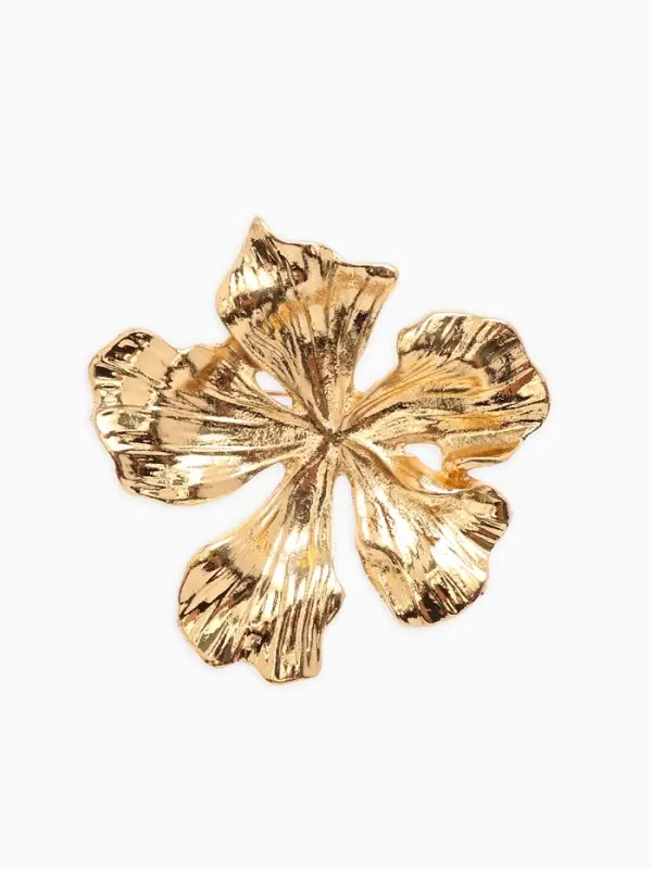 Брошь "Цветок лилии", цвет золото