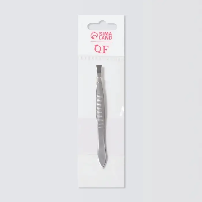 Пинцет прямой, широкий, 8.5 см