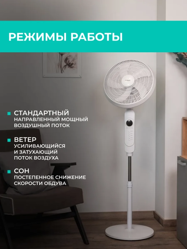 Вентилятор напольный для дома с пультом T-SF1608RC