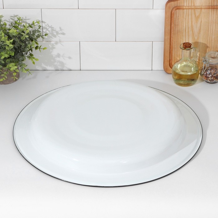 Блюдо &laquo;Клубника садовая&raquo;, d=47,5 см, цвет белый