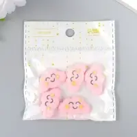 Декор для творчества бархатное напыление "Облачко-смайл" 0,6х1,5х2,7 см