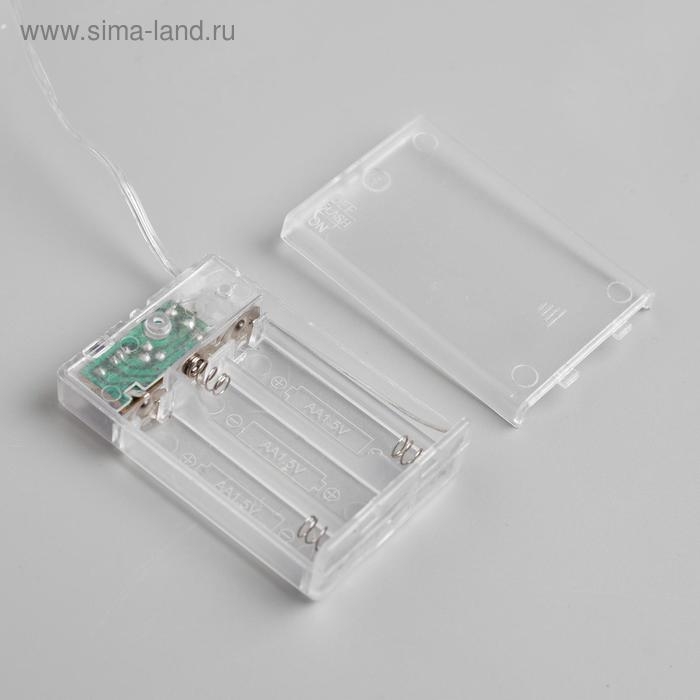 Гирлянда &laquo;Нить&raquo; 5 м роса, IP20, чёрная нить, 50 LED, 2 режима, батарейки AAх3 (не в комплекте), свечение мульти