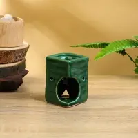 Аромалампа "Близнецы" керамика, цв. зелёный, 6,5х6,5х9 см