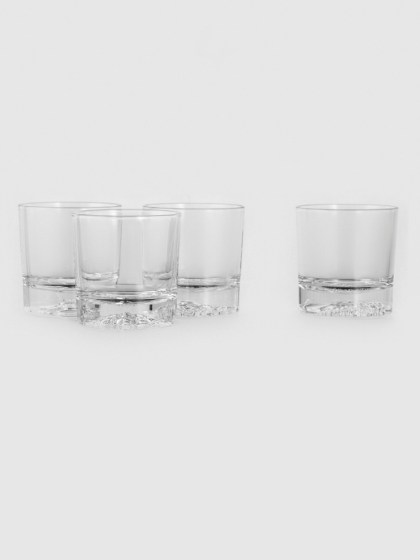 Набор стаканов для виски "Альфа", 4 шт, 310 мл, р-р стакана: 8,8х8,8х9,25 см