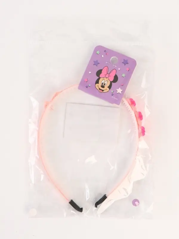 Ободок для волос розовый, Минни Маус