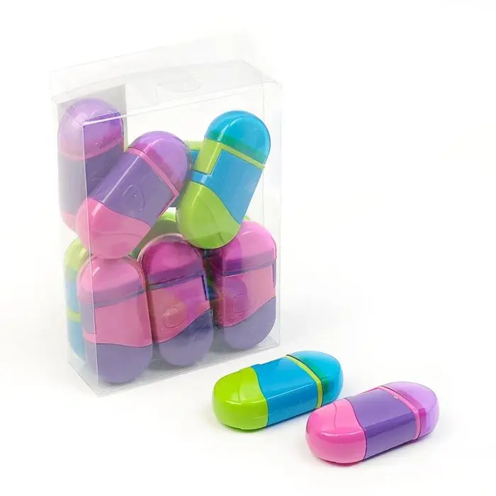 Точилка с контейнером &laquo;Универсальная&raquo;, с ластиком, МИКС