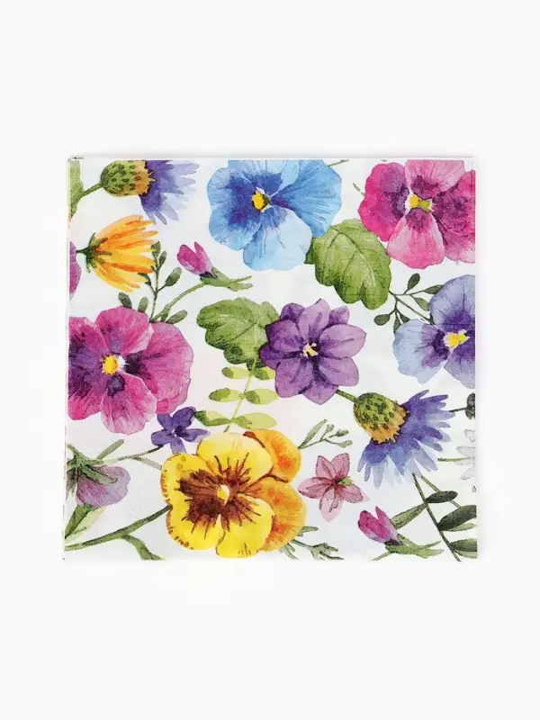 Салфетки бумажные двухслойные &laquo;Полевые цветы&raquo;, 33 х 33, 12 шт