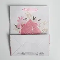 Пакет подарочный крафтовый вертикальный, упаковка, &laquo;8 марта&raquo;, MS 18 х 23 х 10 см