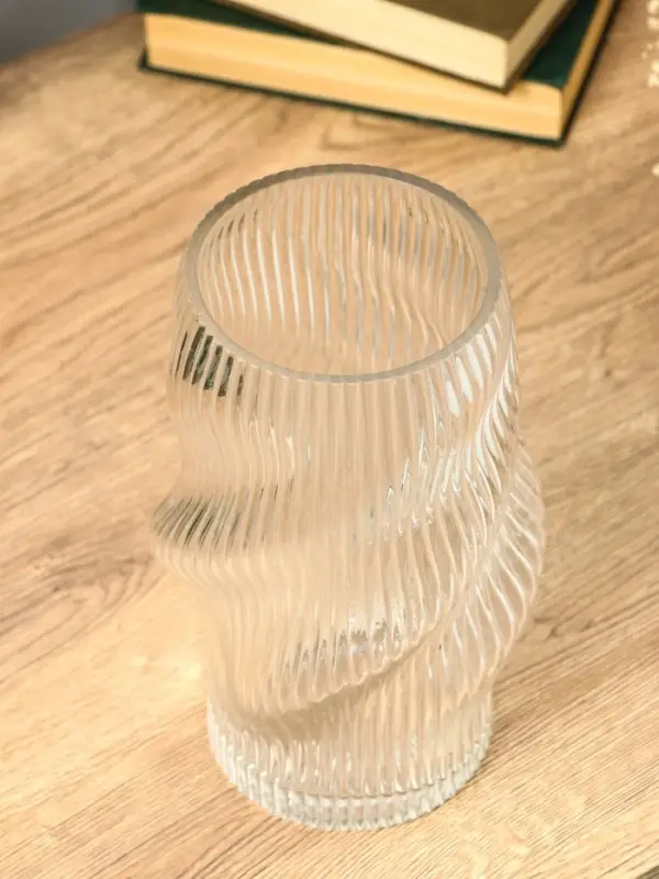 Ваза стекло настольная "Венди" 24,5х13х11 см, прозрачный