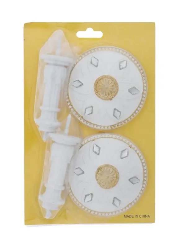 Крючок для штор CAPPIO KS032, d=98 мм, цвет белый с золотом, 2 шт