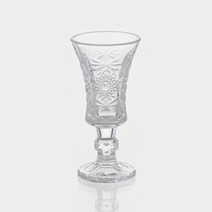 Набор рюмок стеклянных &laquo;Ледяная звезда&raquo;, 35 мл, 10,5&times;5 см, 6 шт