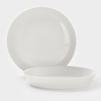 Набор тарелок глубоких 2 шт 21,5х3,5 см Magistro "White Snow" 600 мл