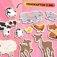 Магнитный набор &laquo;Мамы и малыши&raquo;, 4 игровых поля, 32 элемента