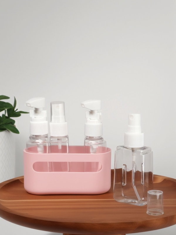 Набор в конт 4 пр: 2 бут с расп-50 мл, 2 бут с доз-50мл пластик роз накл ОТ