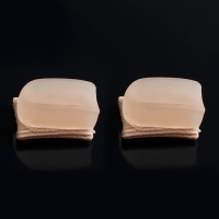 Корректоры - разделители для больших пальцев, на манжете, силиконовые, 3,5 &times; 2,5 см, пара, цвет бежевый