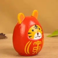 Деревянная кукла кокеши "Тигренок" цв. красный, 6х6х9 см