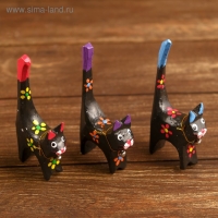 Набор сувенирный "Тёмные кошечки" (4 шт) 7,5х5х11 см