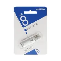 Флешка Smartbuy V-Cut, 8 Гб, USB 2.0, чт до 25 Мб/с, зап до 15 Мб/с, серая