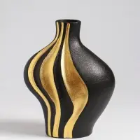 Ваза настольная керамика "Оделис" 19,5х15 см, чёрный