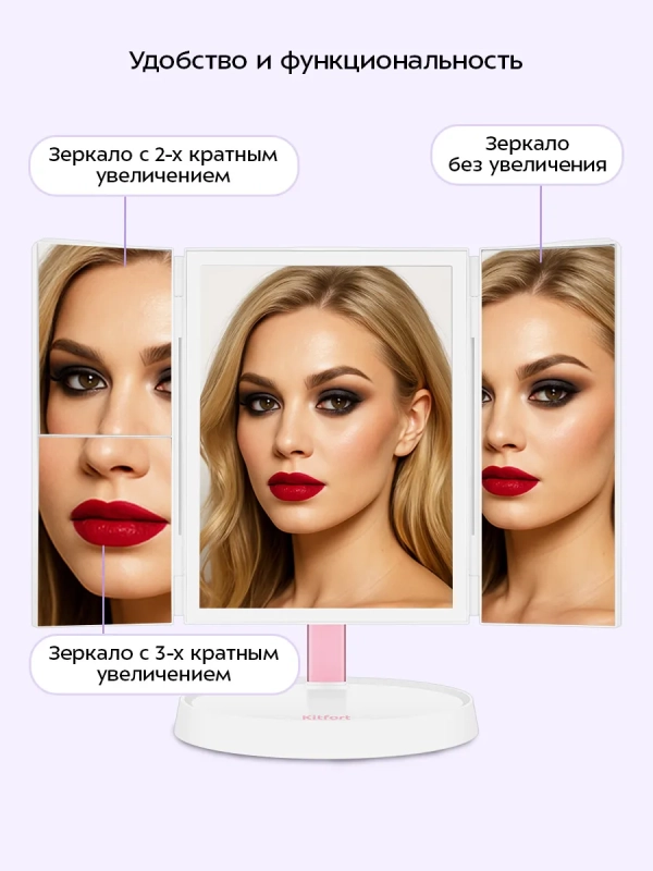 Косметическое зеркало с подсветкой КТ-4168 - 5 Вт