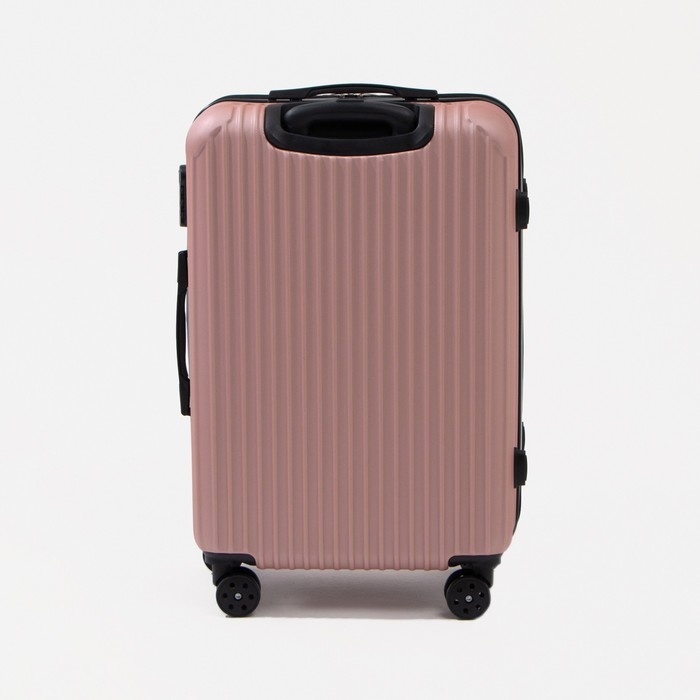 Чемодан средний 60 л (M), отдел на молнии, кодовый замок, цвет розовый