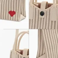 Сумка подр Сердце, 12*4*17, отд на кнопке, дл ремень, бело/серый