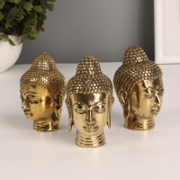 Сувенир бронза "Голова Будды" 4х4х7 см