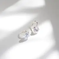 Серьги "Каффы" набор 2 шт., стразик, цвет белый в серебре