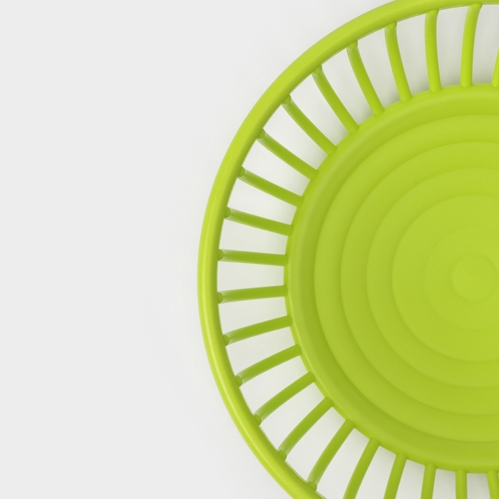 Фруктовница Доляна &laquo;Дискарт&raquo;, пластик, 21.5&times;6.7 см, зелёная