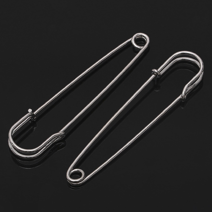 Булавка 8&times;1,5 см (набор 2 шт.), СМ-208, цвет серебра