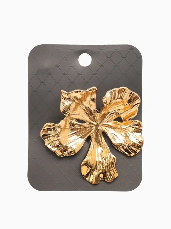 Брошь "Цветок лилии", цвет золото