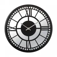 Часы настенные, интерьерные, бесшумные, d-32 см, металл с зеркалом