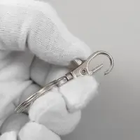 Брелок металл "Карабин с кольцом" серебро 2,8х6 см