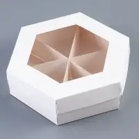 Менажница белая, 18.5&times;18.5&times;5.5 см