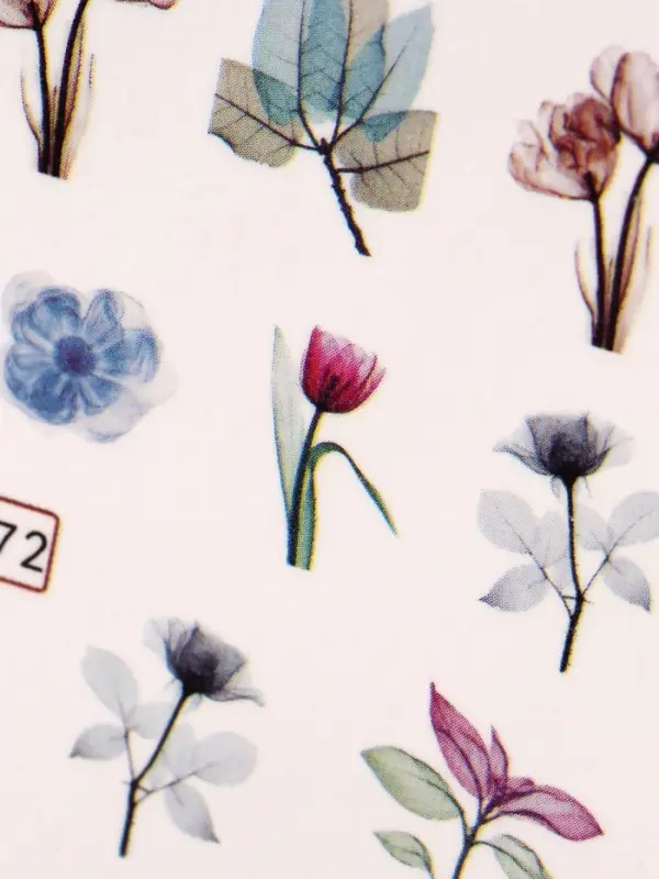 Слайдеры для ногтей &laquo;Цветочные мечты&raquo;, разноцветные