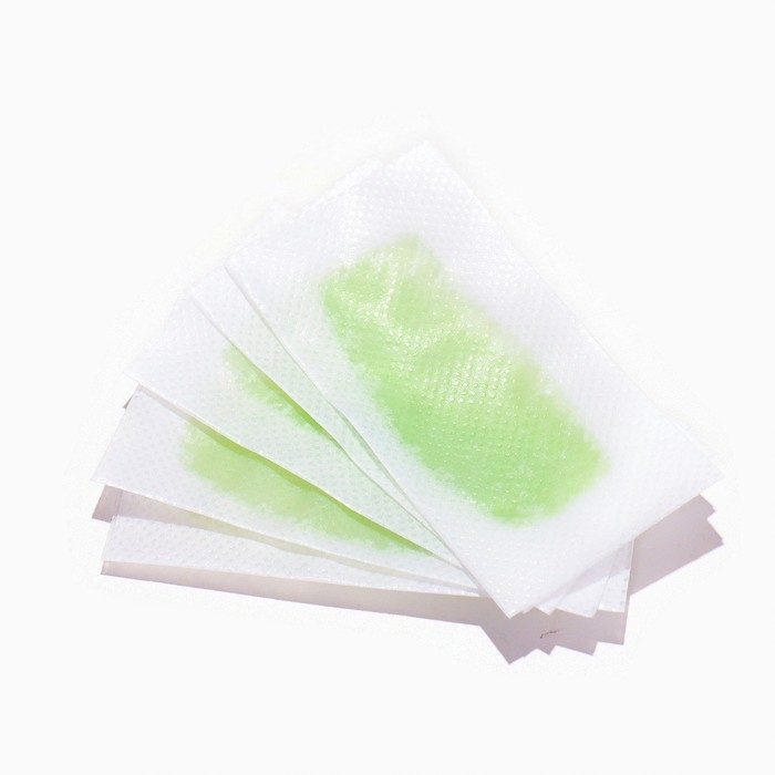 Восковые полоски Secret Beauty для депиляции лица, с алоэ вера, 10 шт