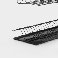 Сушилка для посуды с поддоном для шкафа 80 см, 76.5&times;25.6 см, чёрная