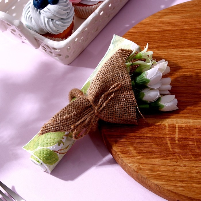 Набор для украшения: топпер &laquo;С днём рождения&raquo; 1 шт, кольцо для салфеток 1 шт, МИКС