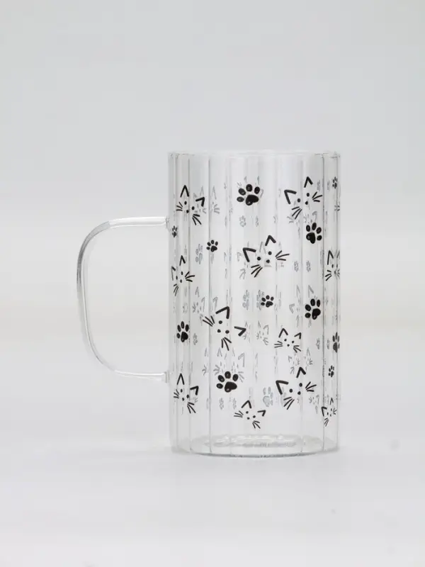 Кружка стеклянная &laquo;Кот&raquo;, 350 мл