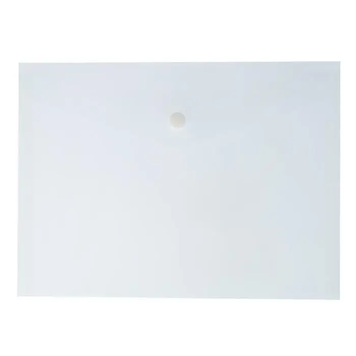 Папка-конверт на кнопке А5, 180 мкм, Calligrata Office, полупрозрачная, дымчатая (серая)