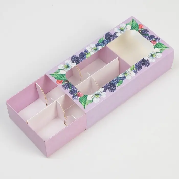 Коробка для конфет и кейк-попсов, кондитерская упаковка &laquo;Ягодный рай&raquo;, 10 х 20 х 5 см