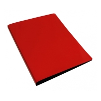 Папка с зажимом А4, 700 мкм, корешок 27 мм, Calligrata DeLuxe, внутренний карман, до 180 листов, красный / черный