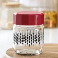 Банка стеклянная для сыпучих продуктов &laquo;Круги&raquo;, 400 мл, цвет МИКС