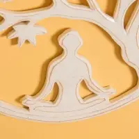 Панно "Умиротворение 2" МДФ, 40х40х1 см, цв. белый