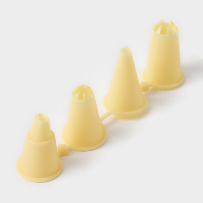 Шприц кондитерский Доляна &laquo;Ваниль&raquo;, 5 насадок, 22&times;5,7&times;5 см