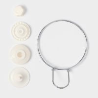 Держатель для полотенец одинарный Доляна, 20&times;15&times;4,5 см, кольцо, на вакуумной присоске