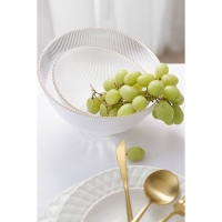 Салатник стеклянный &laquo;Орион&raquo;, 1,7 л, d=22 см, цвет перламутровый